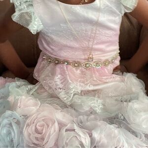 Glitter Lace Soutache Dress for girls